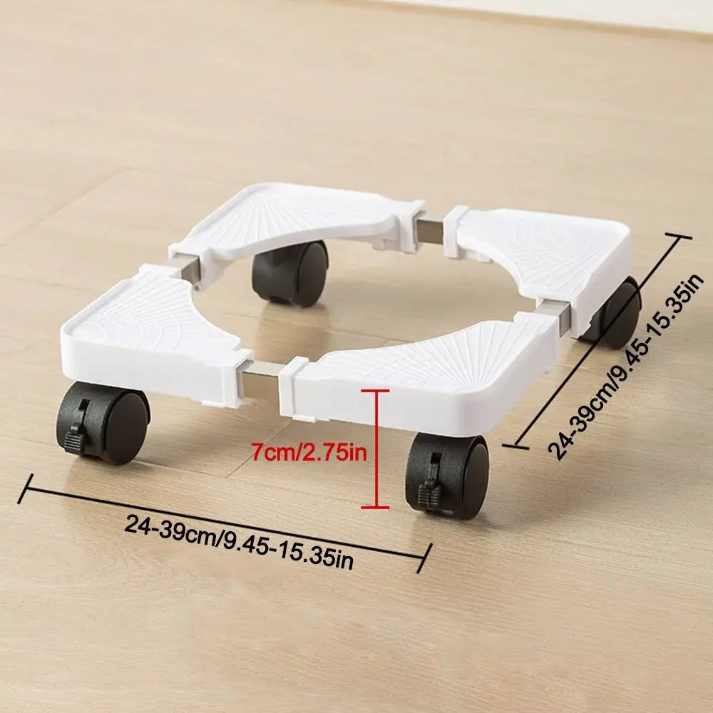 Universal 4-Caster Movable Base Stand – Adjustable Heavy Duty Appliance Caster Base Zpaxo