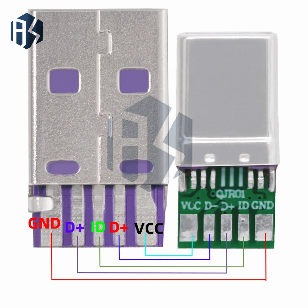65W PD Fast Charge DIY Type-c 5-Pin 5A PCB Soldering Type-a Zpaxo