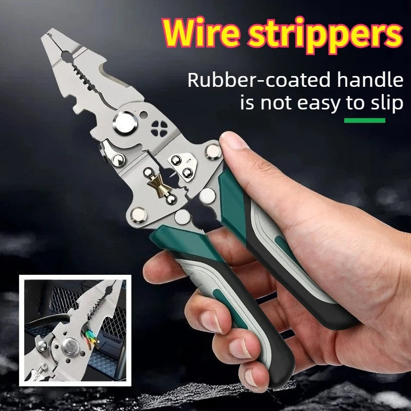 Foldable Wire Cutters Wire Connector Wire Peeler Electrical Repair Hand Tool Sharp Cutting Blade Wires Strip Cut Crimp Tools Zpaxo