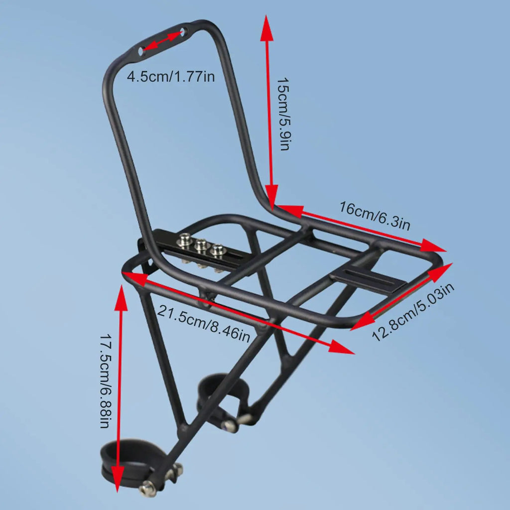 Bicycle Front Rack Bicycle Cargo Rack Aluminum Alloy Mountain Road Bike Pannier Rack Stand Cargo Luggage Picnic Carrier for Road Zpaxo