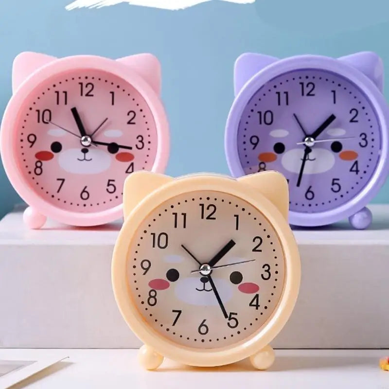 Desk Clock Animal Alarm Clock for Children with Lovely Ears and Color Finishing Zpaxo