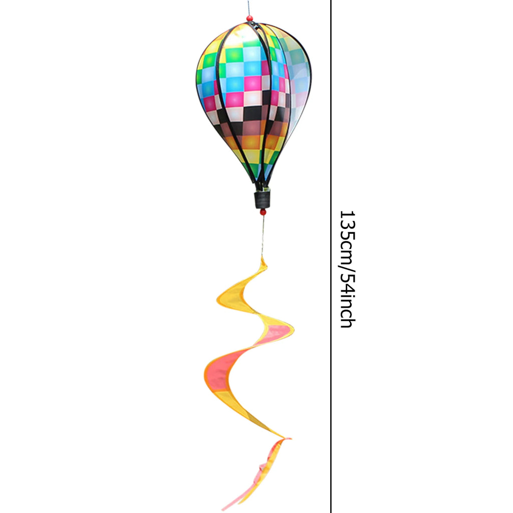 Air Balloon Wind Spinner Rainbow Hanging Twister Outdoor Windmill