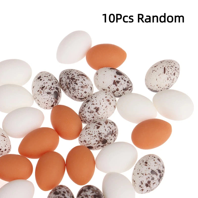 ▶10Pcs Dollhouse Miniature Simulation Eggs Food Model Pretend Play Kitchen Toys Zpaxo 10Pcs Random