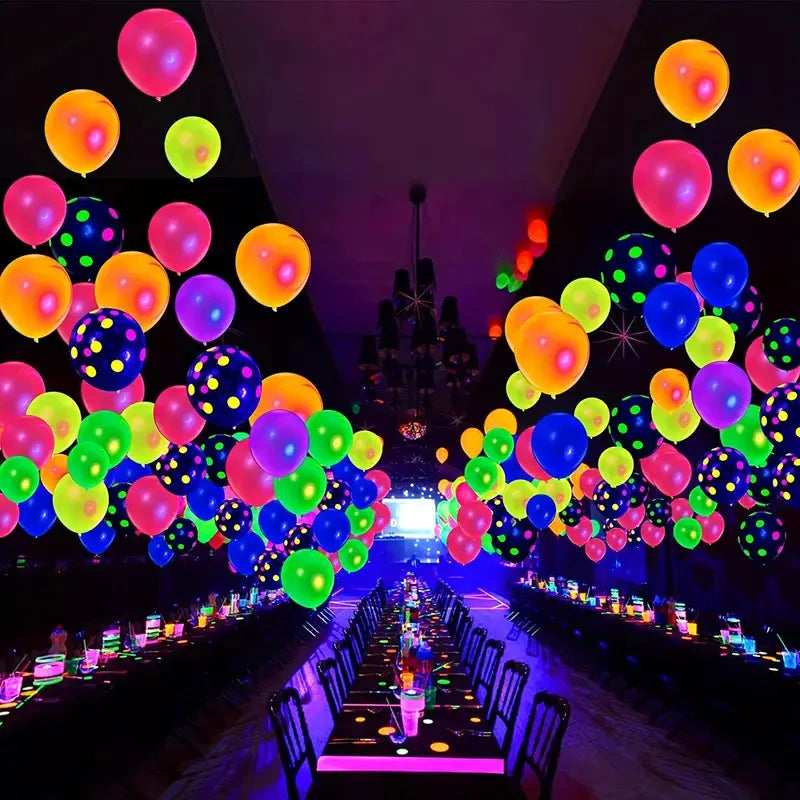 Fluorescent Balloon Neon Balloons Glow Dark Wedding Birthday Party