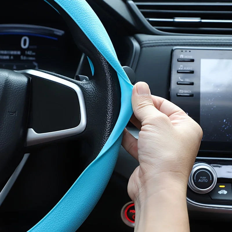 Ultra-thin Anti-slip Car Steering Wheel Protective Cover, Silicone Steering Wheel Cover, Universal Steering Wheel Cover Zpaxo