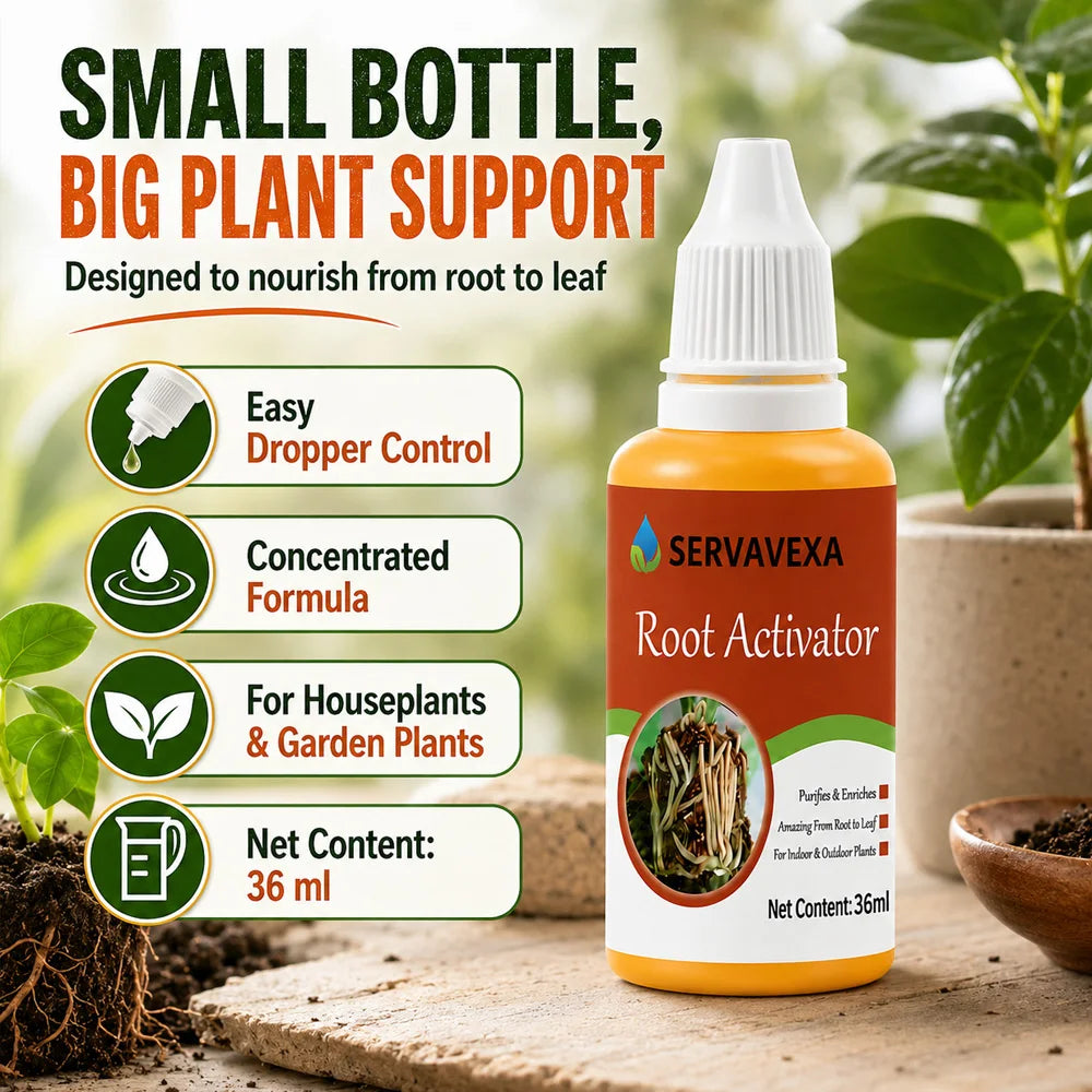 SERLAVEXA Plant Root Stimulator Liquid Nutrient Growth Enhancer for Cuttings Propagation Flower Transplanting Bonsai Care 36ml Zpaxo