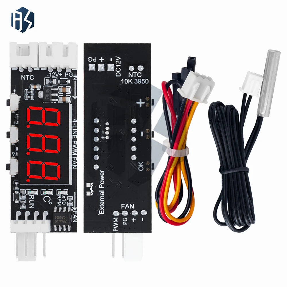 3A DC12V 4-Wire Min Temperature Controller Speed Governor Fan Motor Zpaxo