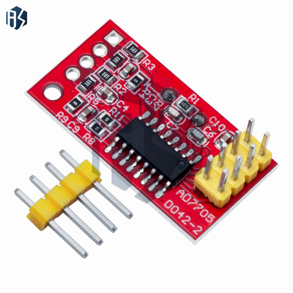 Dual-Channel AD7705 16-Bit ADC Module - Programmable Gain and SPI Interface for Data Acquisition Zpaxo