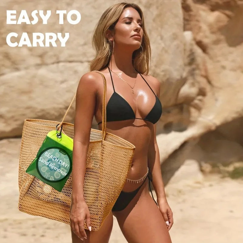 Beach Sand Removal Bags and Beach Play Artifacts Efficient Sand Removal and Gravel Removal Outdoor Sand Removal Bag Portable Zpaxo