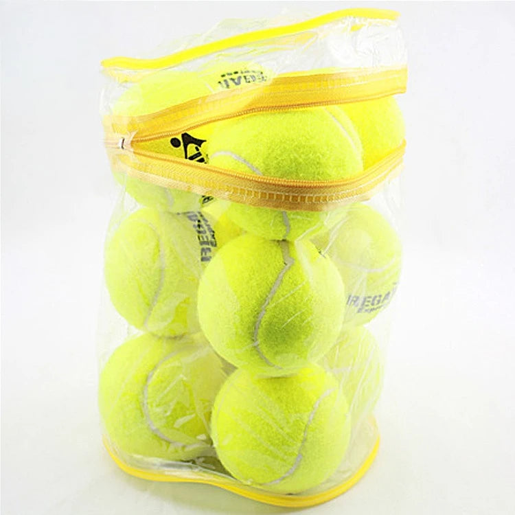 Massage Pressure Relief Ball Solid Color High Elasticity Entertainment Tennis Training Competition Specific Pressure Tennis Zpaxo Yellow 12pcs1set