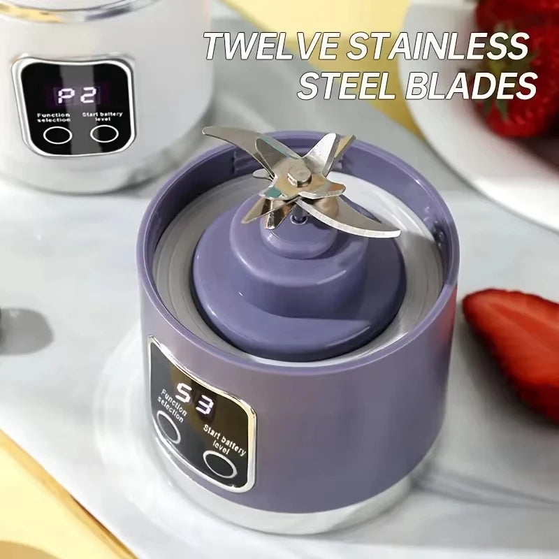 Portable juicer, handheld blender, USB charging juice maker, suitable for making smoothies, milkshakes, and fruit juices Zpaxo