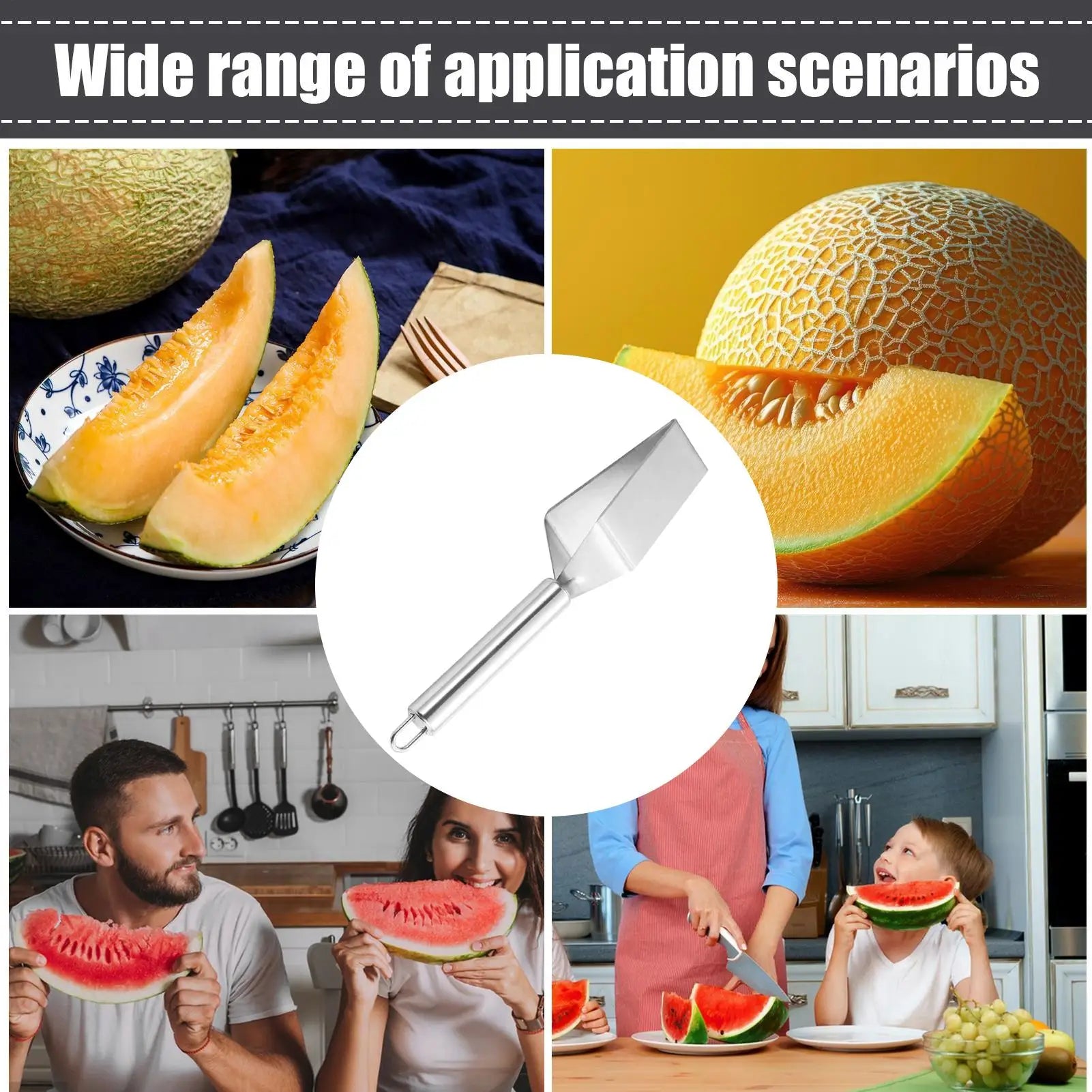 Watermelon Slicer Triangular Cut Into Stainless Steel Cutter Fruit