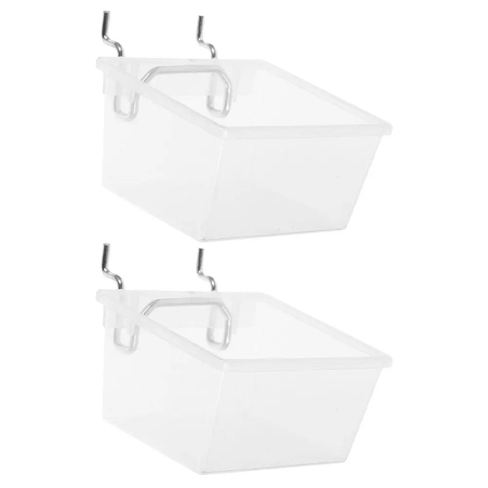 2Sets Thick Clear Pegboard Bins Strong Hooks Standard Easy Install