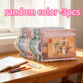 Mesh Nylon Zipper Storage Bags Colorful Double-layer Organizer Kids'