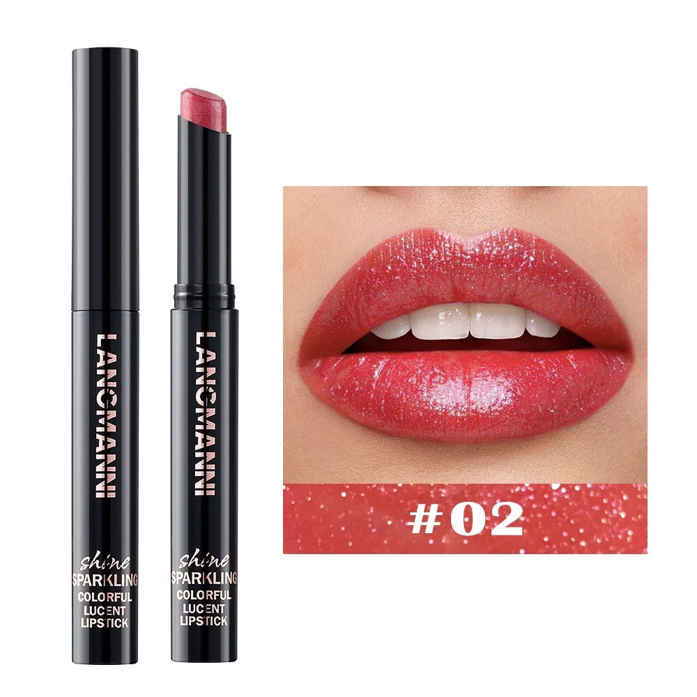 10Color Diamond Glitter Velvet Lipstick Long Lasting Moisturizing Zpaxo 02