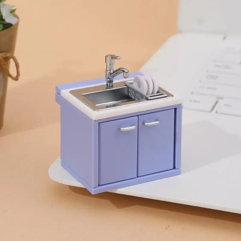 Complete Gas Stove Simulation Mini Kitchen Utensils Dollhouse Decor Zpaxo A1