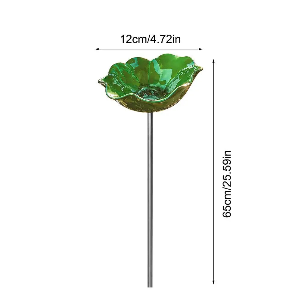 Standing Bee Feeder Flower Design Weather-Resistant Colorful Flower Bee Bath For Drinking Birds Hummingbird Outdoor Yard Zpaxo Green China Mainland