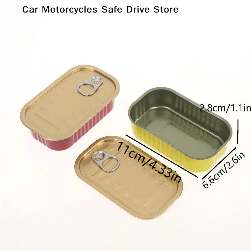 CM2Pcs Empty Mini Tin Box Sealed Food Can Pull Ring Cover Metal