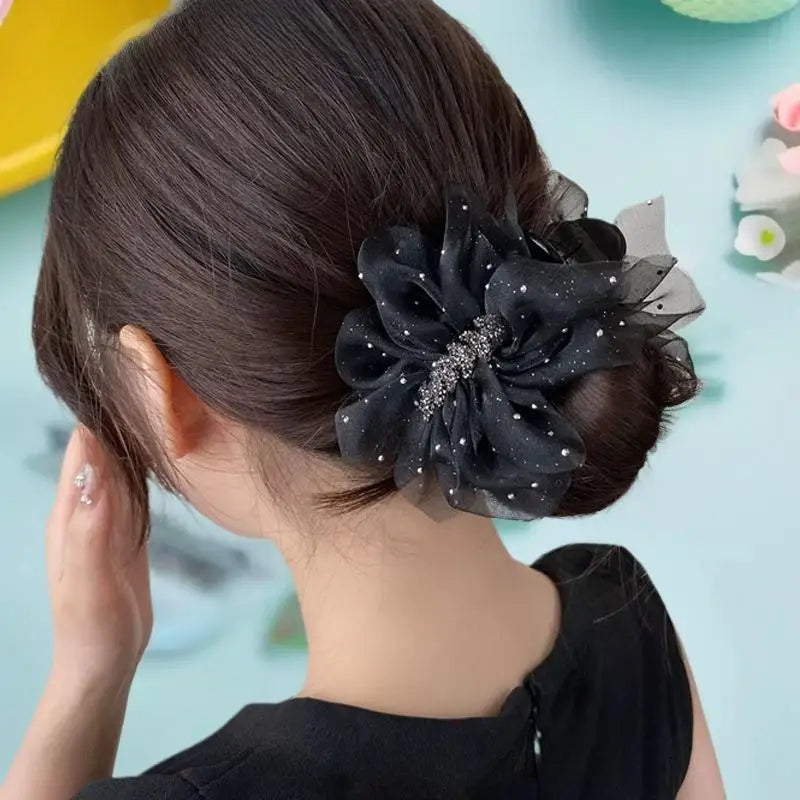 Trendy Wheat Spike Butterfly Knot Hair Clasp Ladies Back Head Chignon Zpaxo