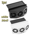 Solar Charging Auto Cooling Fan Assisted Ventilation Car Air Cooler Zpaxo Black-Three holes