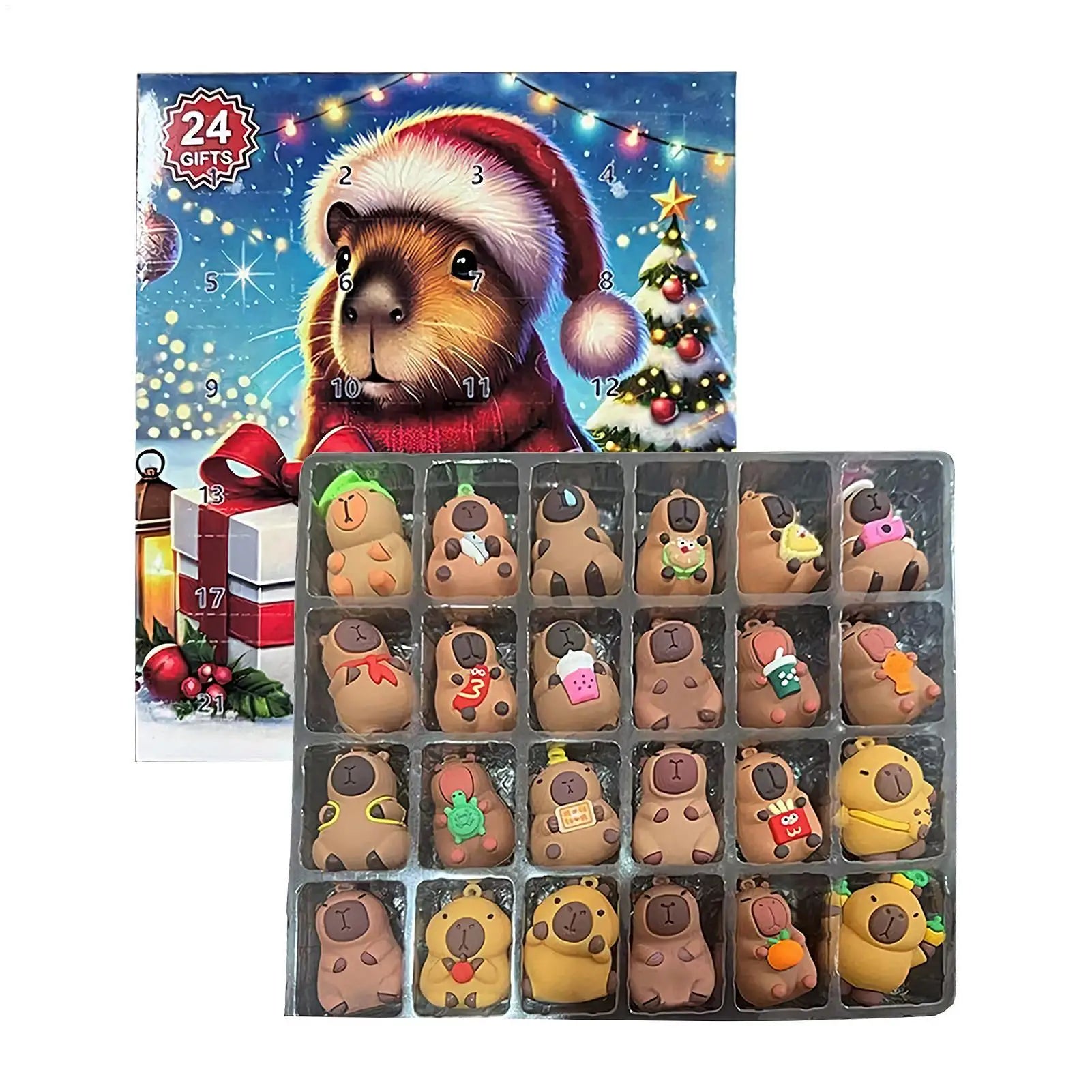 Capybara Christmas Countdown Calendar Advent Miniature Dolls Kids