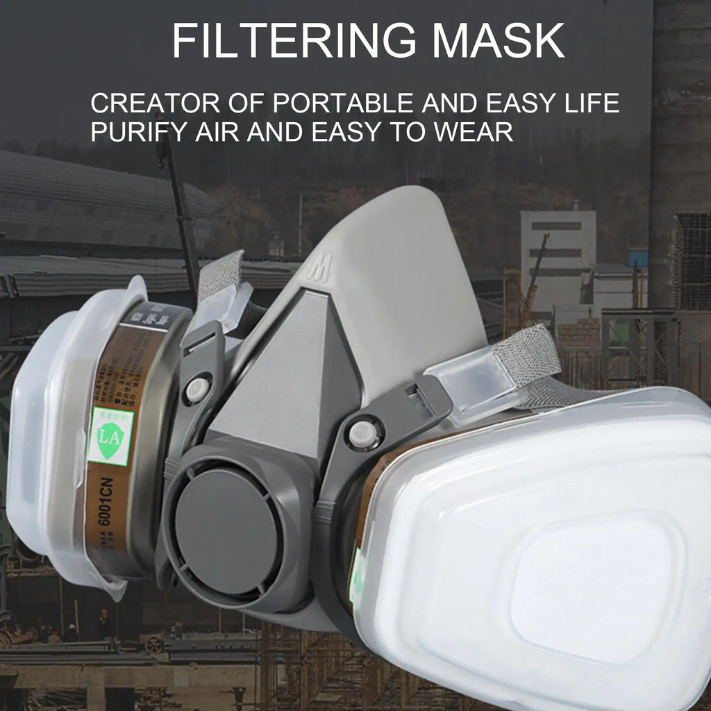 Half Face Respirator Adjustable Reusable Dustproof Mask Painting