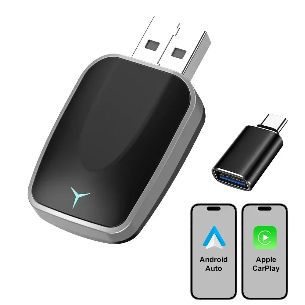 2026 Carplay Android Auto Wireless Adapter Wired Plug Play Fast Zpaxo