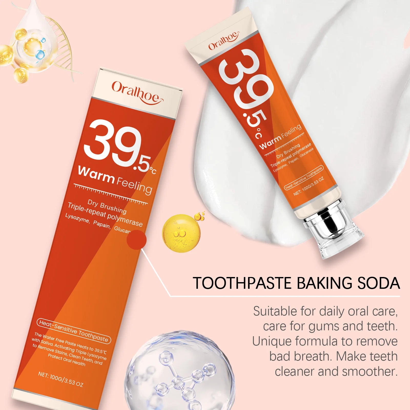 Heat-Sensitive Toothpaste Removes Stains,Plaque Removal,Inhibits Calculus,Refreshes Breath,Whitens,Protects Enamel,Oral Care Zpaxo