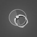 360° Rotating Clear Phone Ring Holder & Kickstand – 1/2/3 Pack