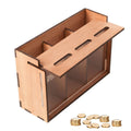 Money Saver Cash 3 Compartments Wooden Removable Coin Saving