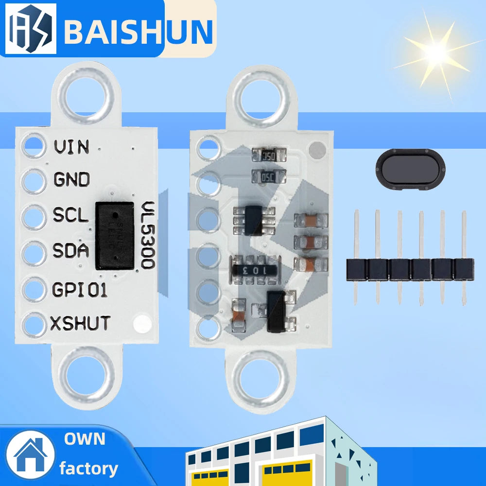 High-Accuracy VL5300 Laser Ranging Sensor (4m Range) – VL53L0X/VL53L1X Alternative with Protective Cover for Arduino Projects Zpaxo