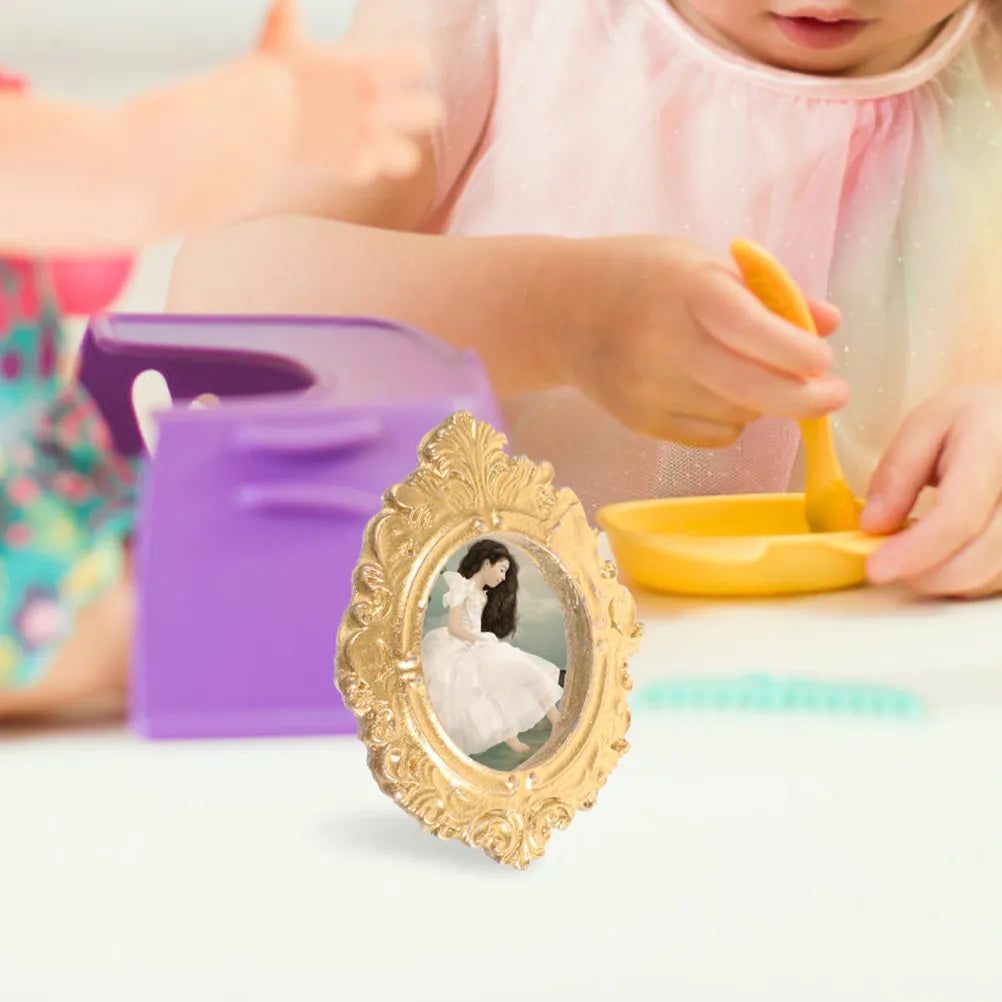 Cream Shell Resin Miniature Picture Frames Vintage Small Decorative Zpaxo