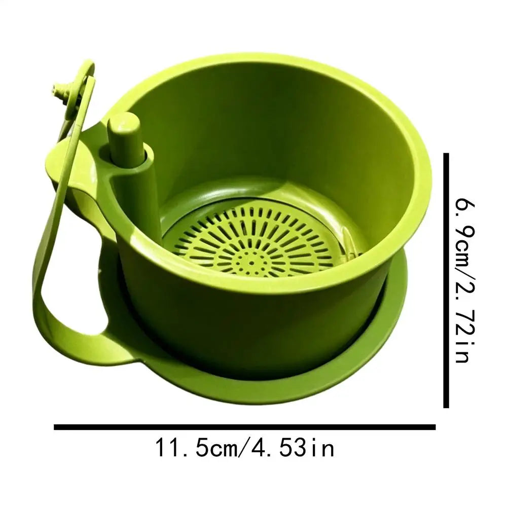 Adjustable Sink Food Strainer Push-to-Pour Kitchen Drain Filter Catches Food Waste Hair & Debris For Pasta Soup Shower Zpaxo Green