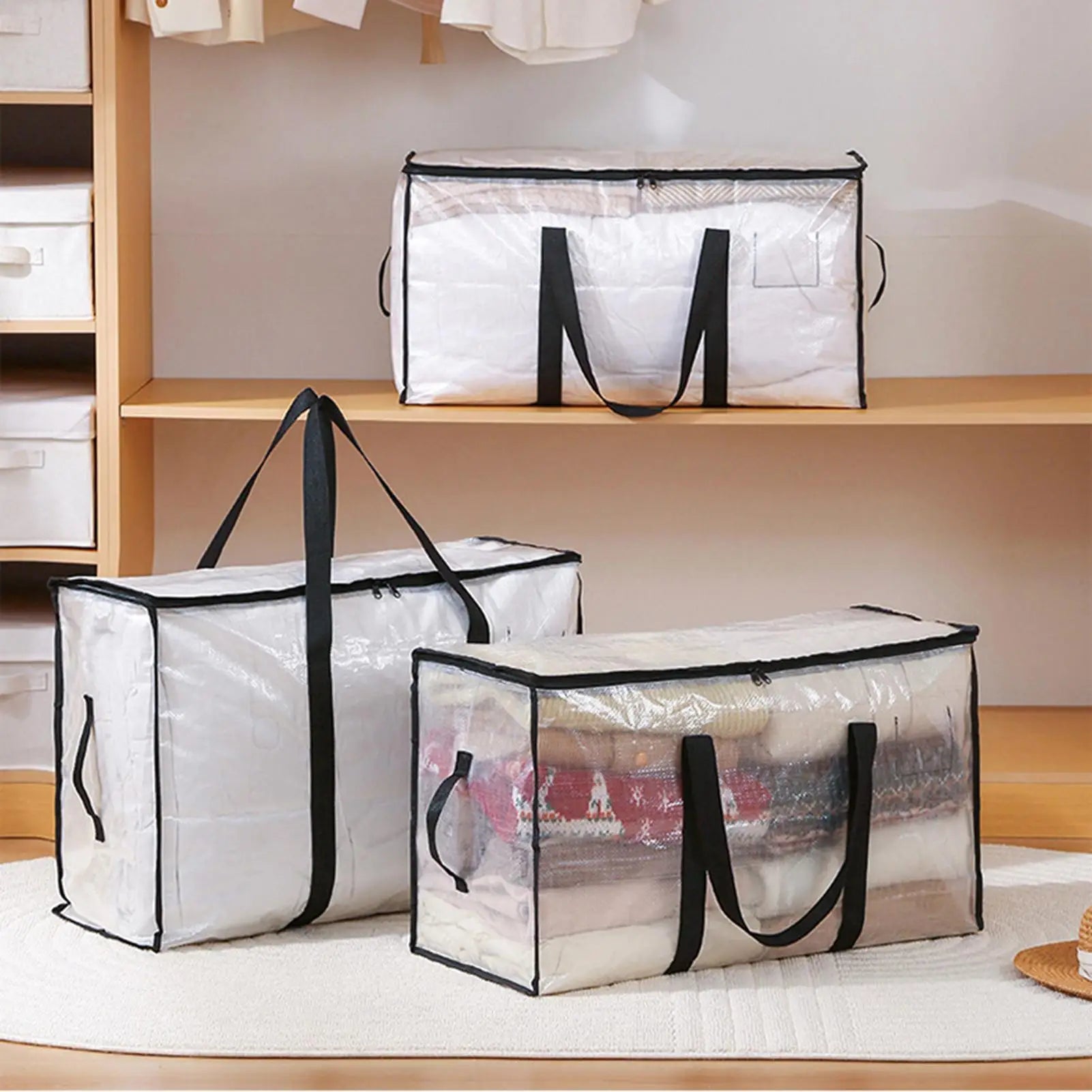 Moving Bags Transparent Heavy Duty Waterproof Carrying Pouch Large