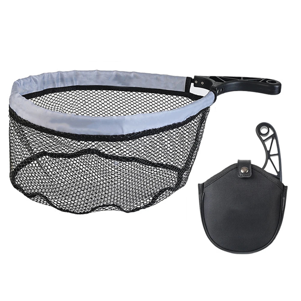 Fly Fishing Landing Net Non-slip Handle Foldable Tackle Bag Trout