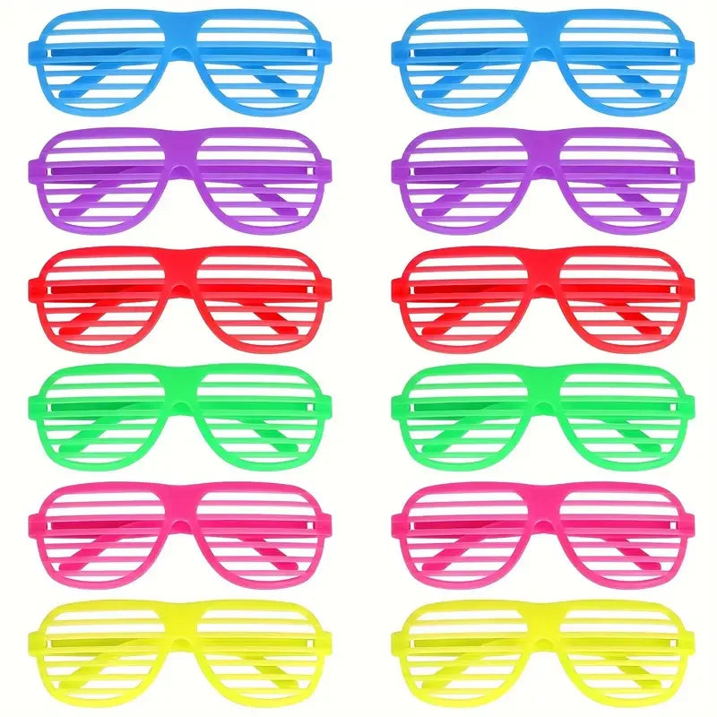 Neon Shutter Shadeds Glasses Vintage Plastic Heart Shades Sunglasses Zpaxo