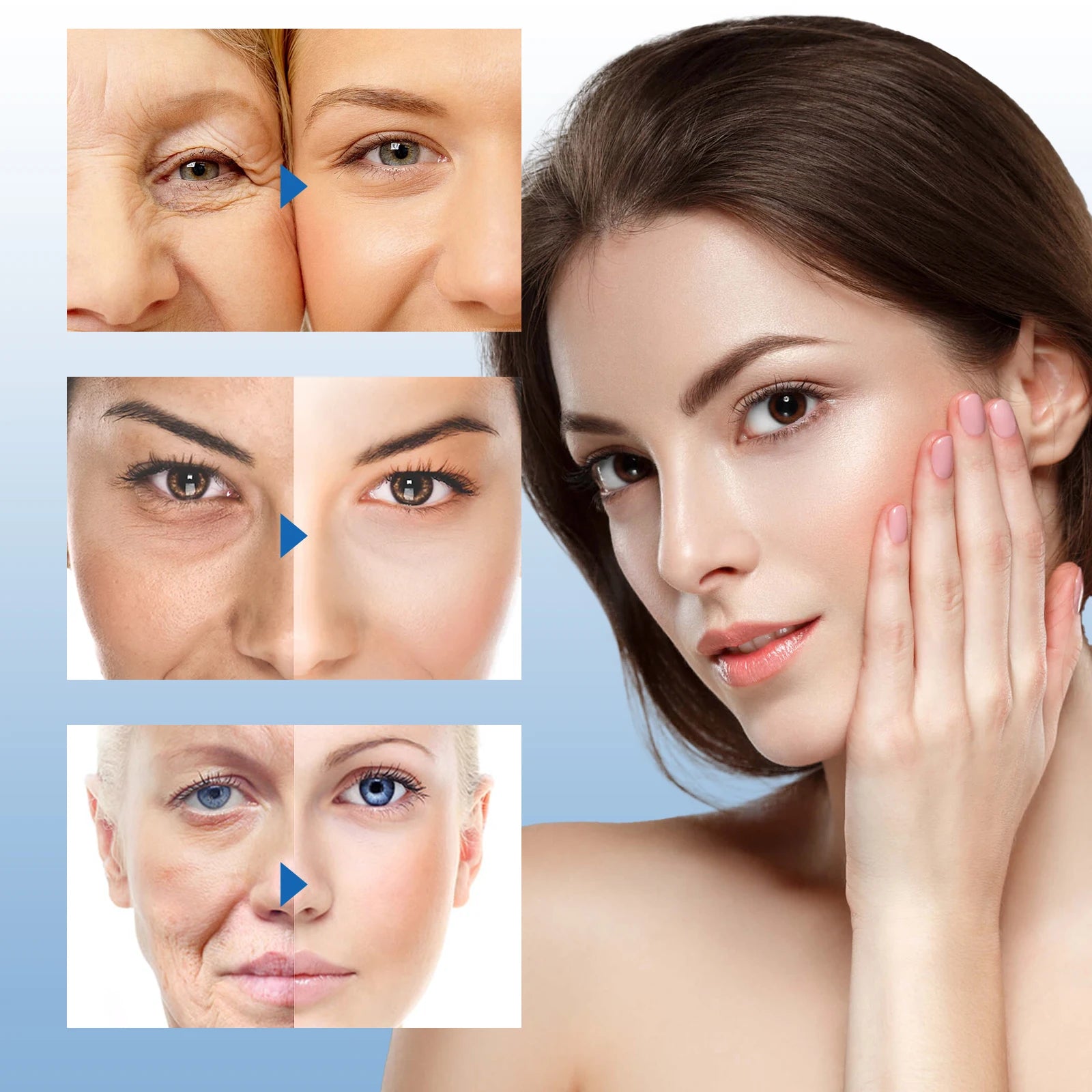 Hoygi Blue Copper Peptide Firming Serum Collagen Boost Repair Hydrating All Skin Types Fast Absorbing Non Irritating Zpaxo