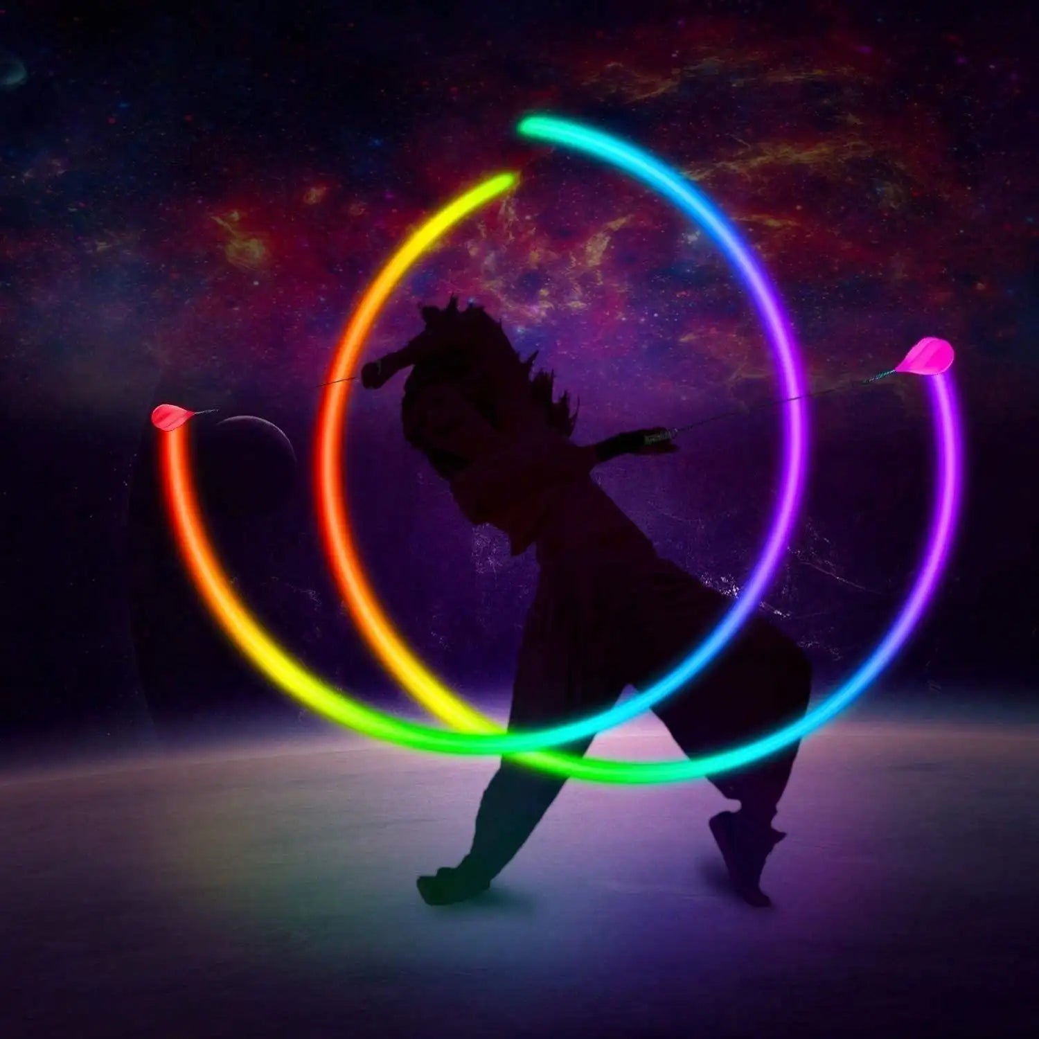 Soft-light Rotating POI Ball LED Luminous Rainbow Gradient High-speed
