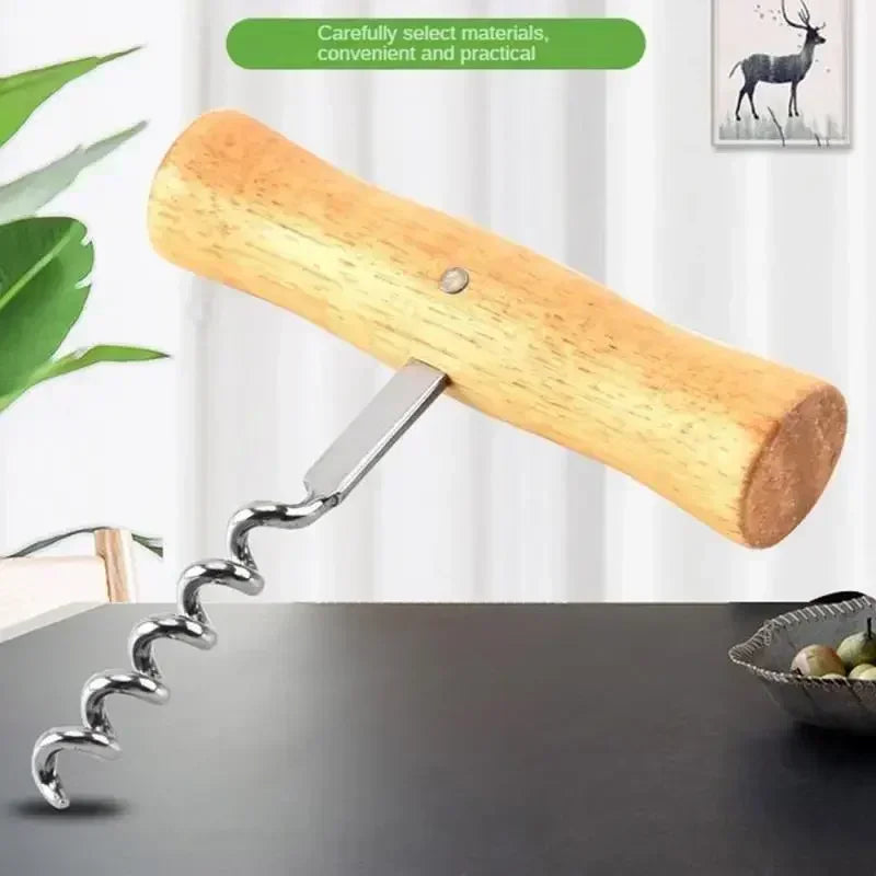 Cute Wine Opener with Wooden Handle Stainless Steel Corkscrew Wine Bottle Opener Easy Novelty Fun Wine Wing Wood Tools LYI Zpaxo