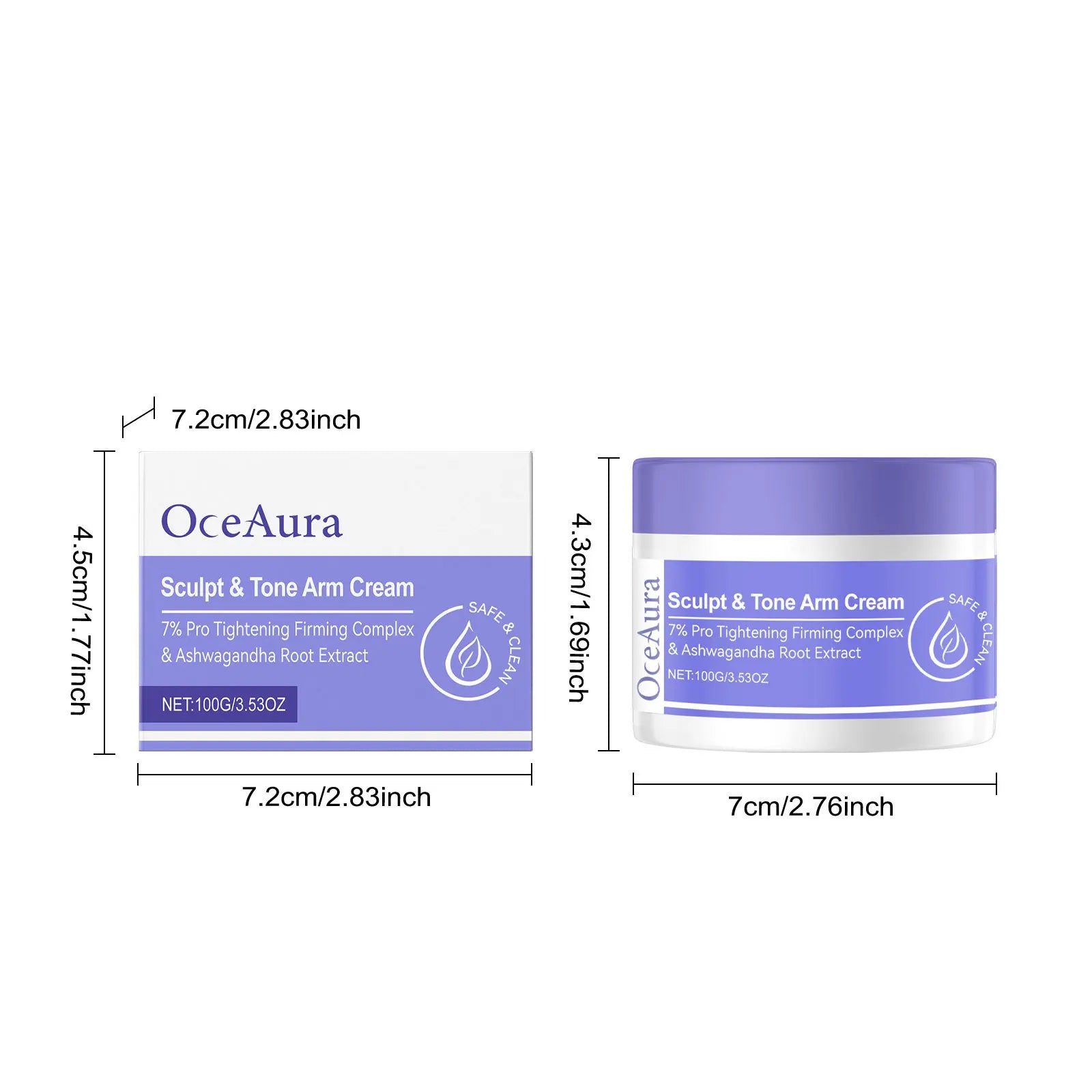 OceAura Arm Firming Cream – Tighten, Sculpt & Tone Skin Arm Firming Cream Zpaxo 100g boxed