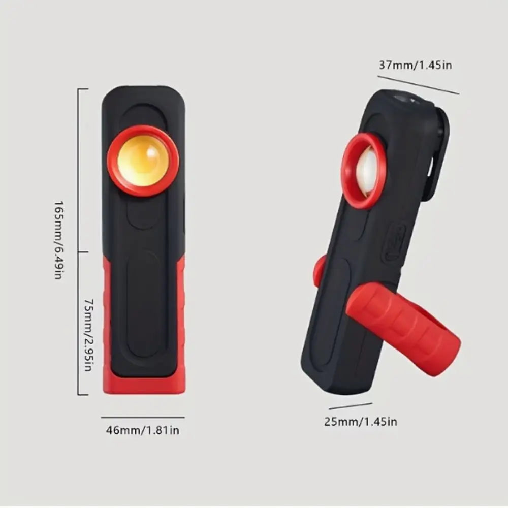 500LM Brightness Car Detailing Tools Magnetic Grip 2400mAh Battery Car Paint Finish Lamp with Hook USB Flashlight Zpaxo