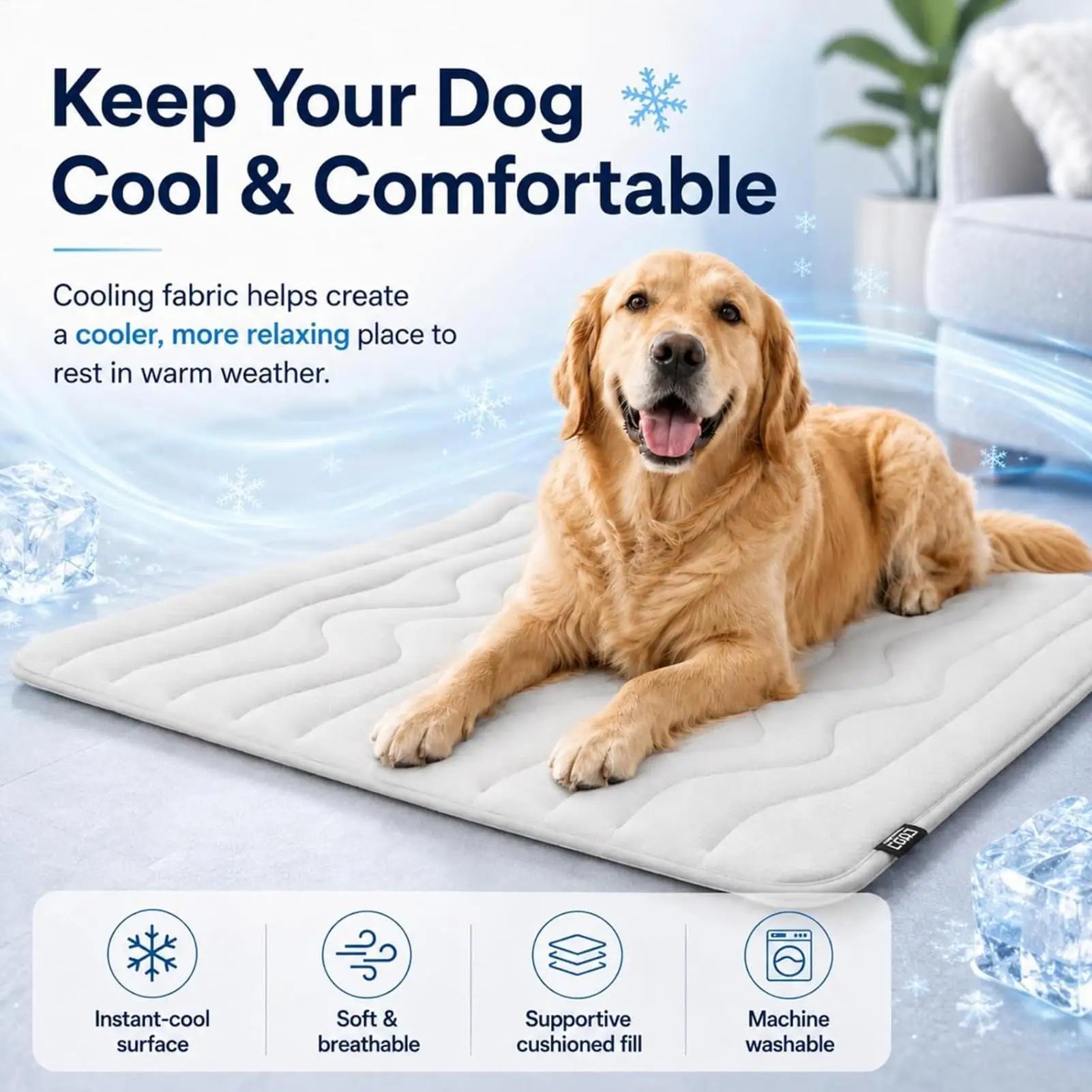 Pet Cooling Mat Waterproof Foldable Bed Summer Small Dogs Cooling Pad For Small Medium Large Puppy Kitten Indoor Crate Kennel Zpaxo