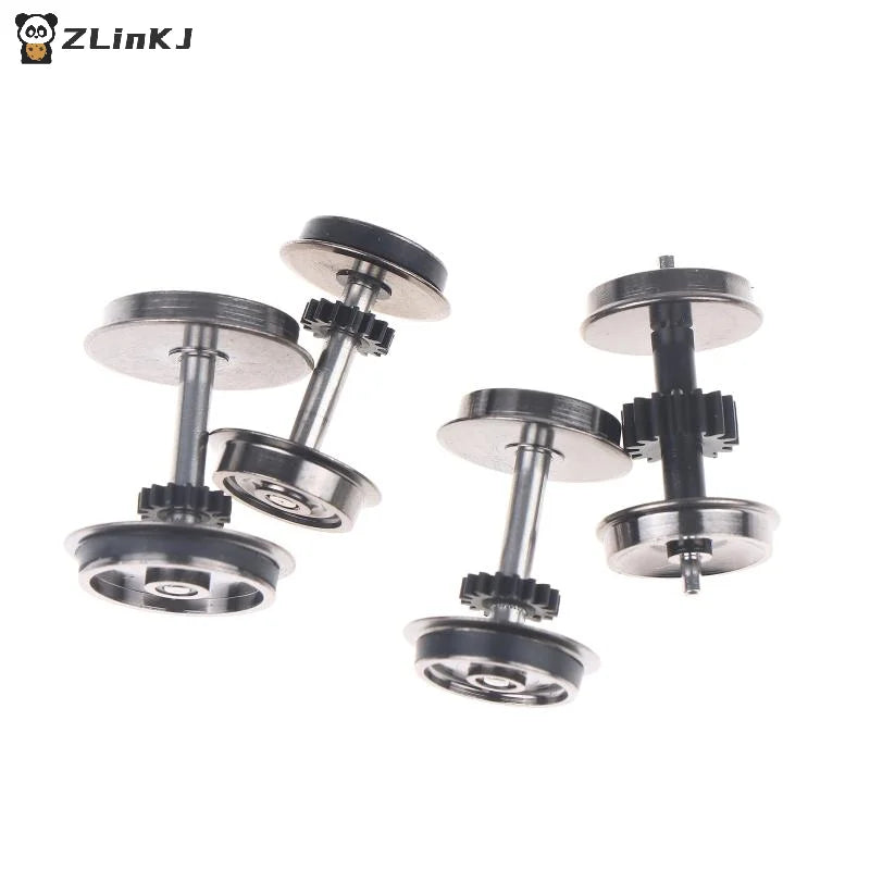 ▶2PCS HO Scale Wheels Upgrade DC Wheel Set For 1:87 Model Trains Railroad HO Gauge Wheels For Model Trains DIY Accessory Zpaxo