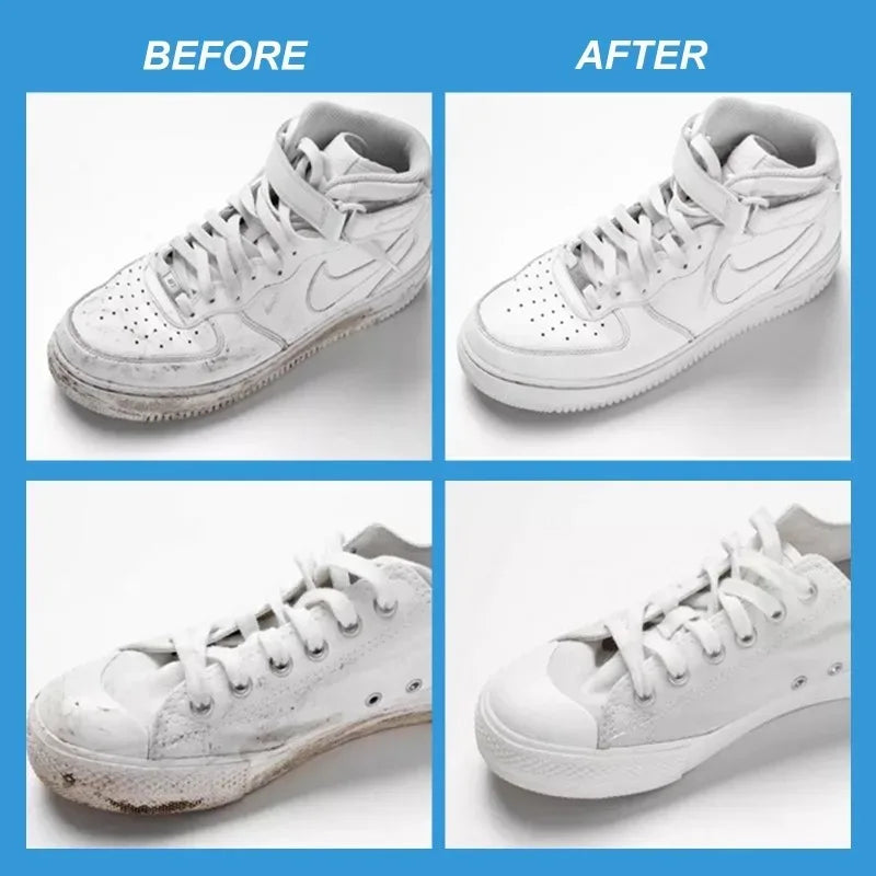White Shoe Cleaning Cream & Stain Remover with Sponge