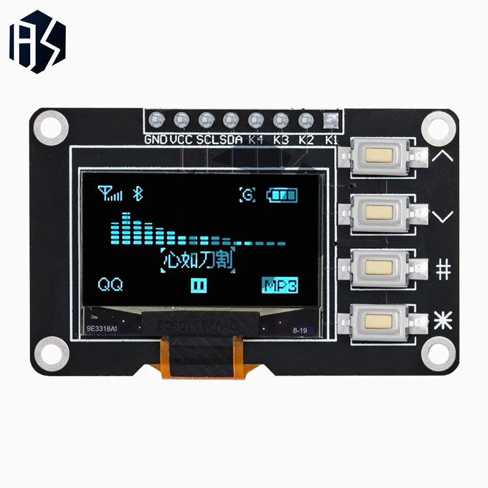 Product OLED IIC White YELLOW BLUE 12864 Display 4x4 Key I2C SSD1315 Zpaxo