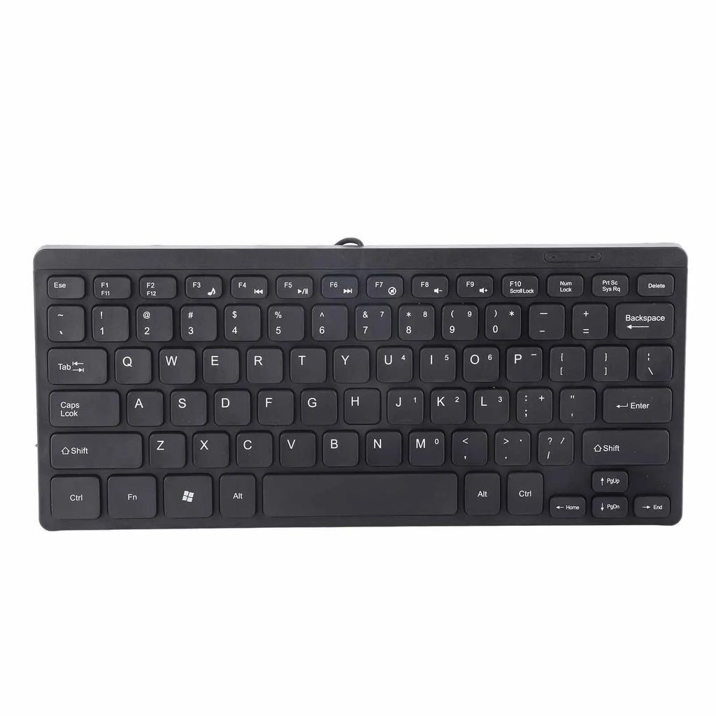 78 Keys USB Wired Keyboard ABS Waterproof Multimedia Computer Home Zpaxo black