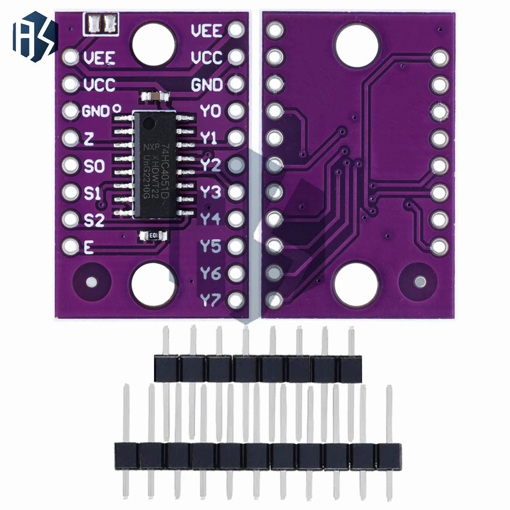 74HC4051 / CD4051 8-Channel Analog Multiplexer Module, 8-Way Electronic Switch for Arduino Zpaxo