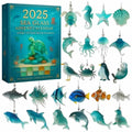 Marine Life Christmas Advent Calendar 24 2D Flat Ocean Animals