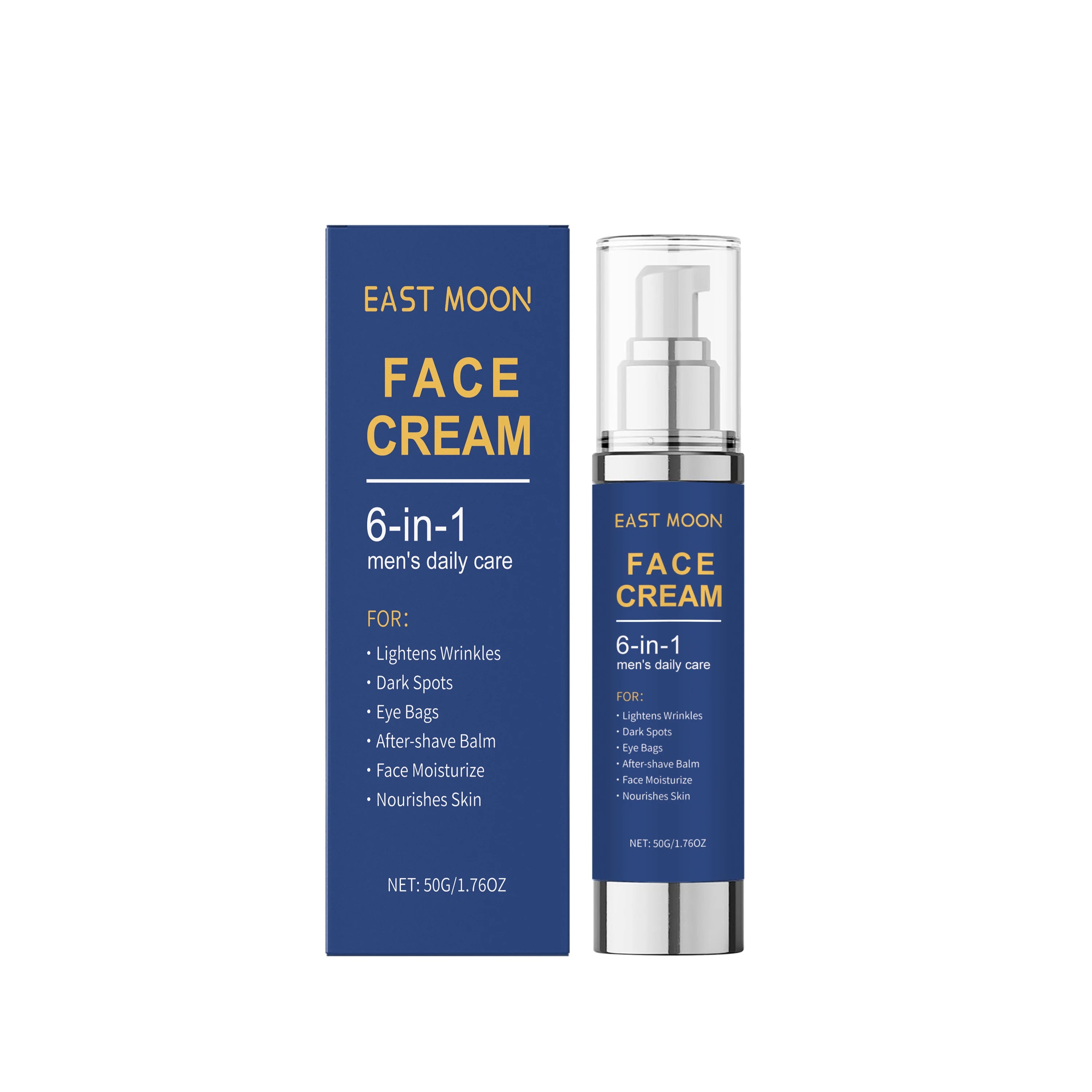 Men's Hydrating Face Moisturizer Deep Nourishing Cream Collagen Aloe Zpaxo 50g boxed