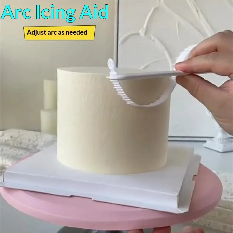 Cake Decorating Curved Ruler – Buttercream & Skirt Marker Tool Cake Decorating Tool Zpaxo